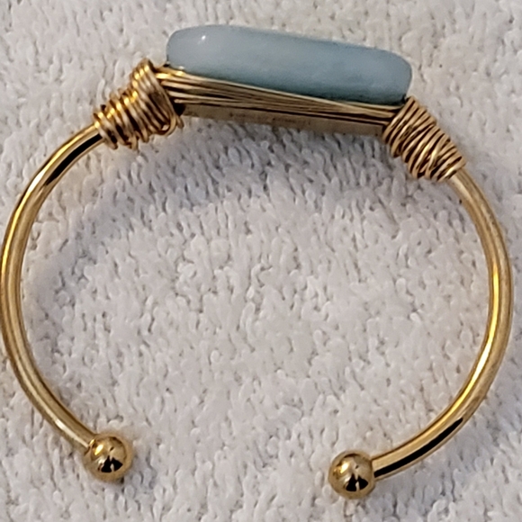 Kinsley Armelle Cadence Collection Cuff Bracelet, pale blue stone - Picture 7 of 7